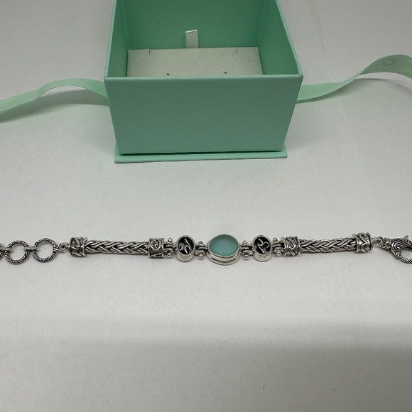 *NEW* Ocean Soul Super Romano Double Logo Sea Glass Bracelet - Picture 5 of 8